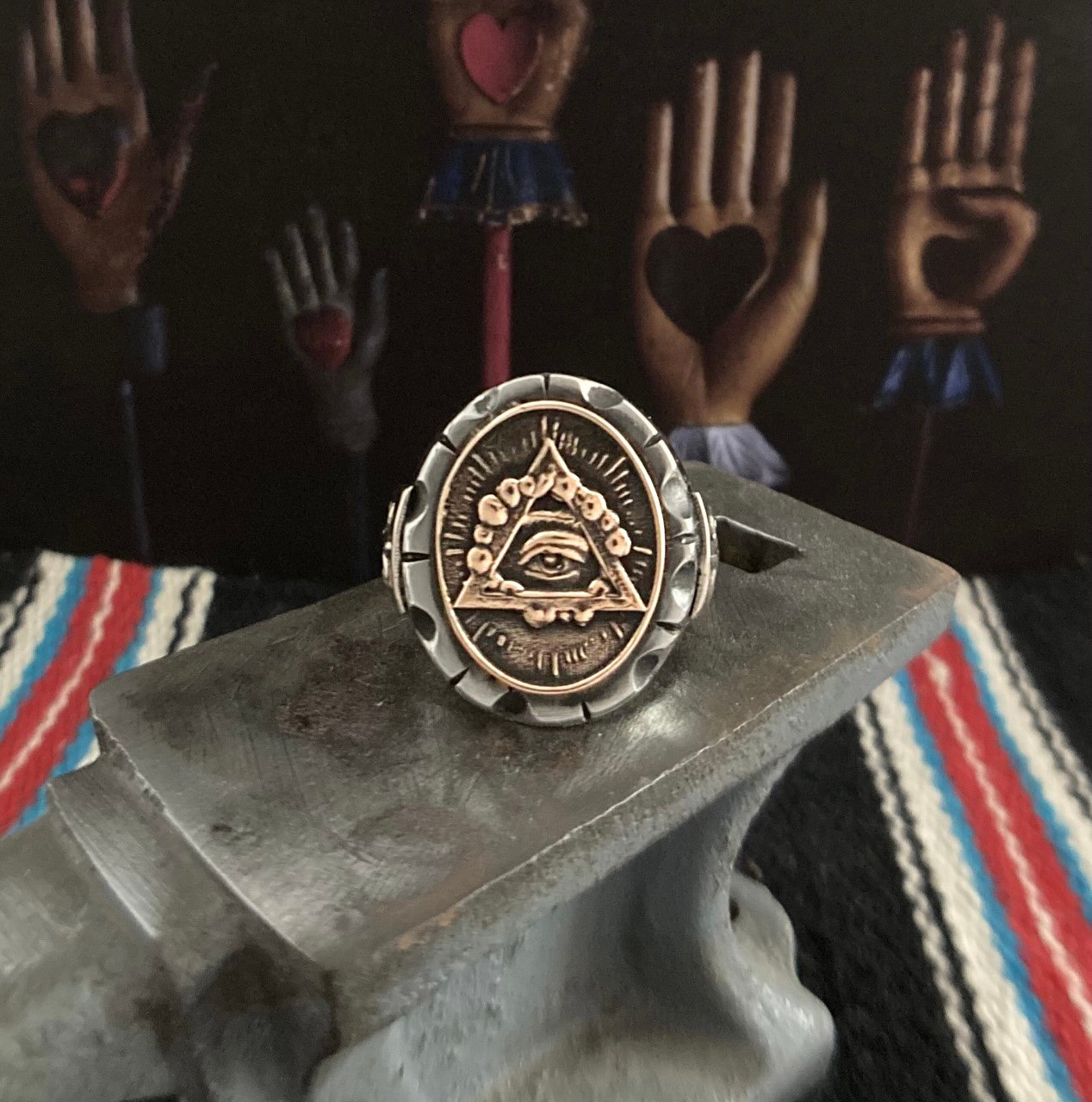 OVAL ALL SEEING MEXICAN BIKER RING | REPOP MFG